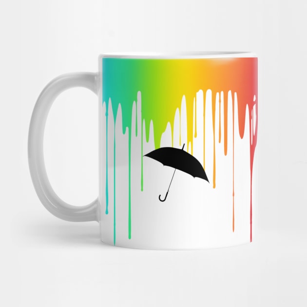 The Umbrella Academia - umbrella and colored rain | Number five by Vane22april